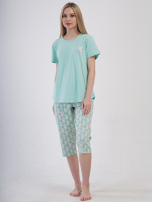 Купить Хлопковый комплект с капри VIENETTA 4101057973 в Украина в Lingerie.ua - Одяг для дому та відпочинку, Фото 3