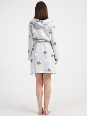 Купить Байковый халат женский на запах с капюшоном VIENETTA 5010460233 в Украина в Lingerie.ua - Одяг для дому та відпочинку, Фото 11
