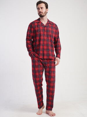 Купить Бавовняна класична піжама з довгим рукавом VIENETTA MAN 5010363029 в Украина