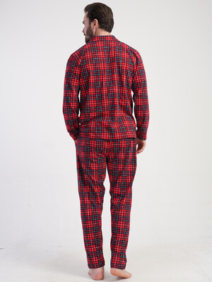 Купить Хлопковая классическая пижама с длинным рукавом VIENETTA MAN 5010363029 в Украина в Lingerie.ua - Одяг для дому та відпочинку, Фото 4