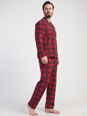 Купить Хлопковая классическая пижама с длинным рукавом VIENETTA MAN 5010363029 в Украина в Lingerie.ua - Одяг для дому та відпочинку, Фото 8