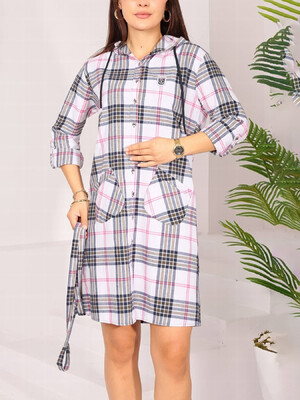 Купить Фланелевый халат на пуговицах с капюшоном JEN 05235 в Украина в Lingerie.ua - Одяг для дому та відпочинку, Фото 5