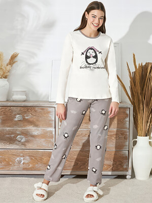 Купить Хлопковый домашний комплект с брюками SEVIM 14973 в Украина