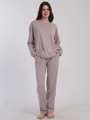 Купить Хлопковый домашний комплект с длинным рукавом VIENETTA 5030171405 в Украина в Lingerie.ua - Одяг для дому та відпочинку, Фото 5