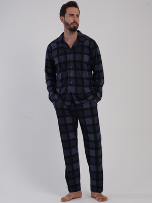 Купить Хлопковая классическая пижама с длинным рукавом VIENETTA MAN 5031850826 в Украина в Lingerie.ua - Одяг для дому та відпочинку, Фото 8