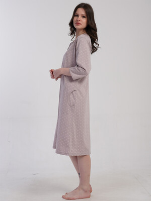 Купить Бавовняний халат жіночий на блискавці VIENETTA 5030221405 в Украина в Lingerie.ua - Одяг для дому та відпочинку, Фото 3