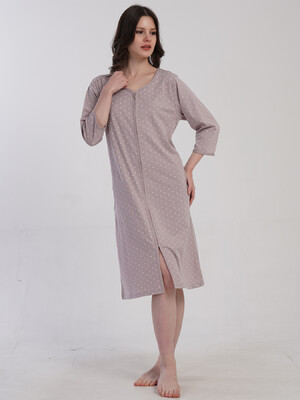 Купить Бавовняний халат жіночий на блискавці VIENETTA 5030221405 в Украина в Lingerie.ua - Одяг для дому та відпочинку, Фото 6