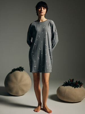 Хлопковая домашняя туника с длинным рукавом HAYS 62168