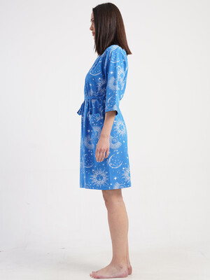 Купить Бавовняний халат жіночий на запах з принтом VIENETTA 4110081252 в Украина в Lingerie.ua - Одяг для дому та відпочинку, Фото 2