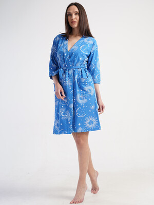 Купить Бавовняний халат жіночий на запах з принтом VIENETTA 4110081252 в Украина в Lingerie.ua - Одяг для дому та відпочинку, Фото 5