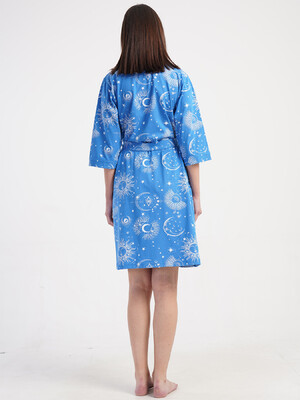 Купить Бавовняний халат жіночий на запах з принтом VIENETTA 4110081252 в Украина в Lingerie.ua - Одяг для дому та відпочинку, Фото 7