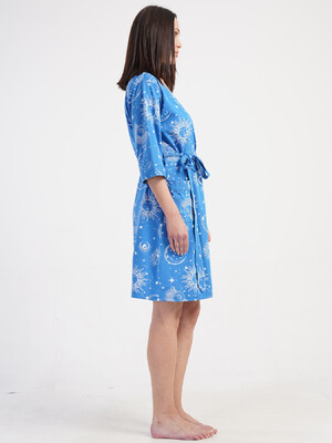 Купить Бавовняний халат жіночий на запах з принтом VIENETTA 4110081252 в Украина в Lingerie.ua - Одяг для дому та відпочинку, Фото 8