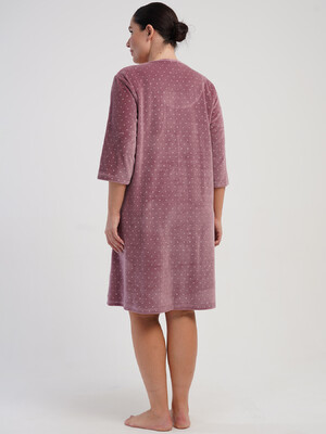 Купить Велюровий жіночий халат великого розміру VIENETTA 5070112126 в Украина в Lingerie.ua - Одяг для дому та відпочинку, Фото 2