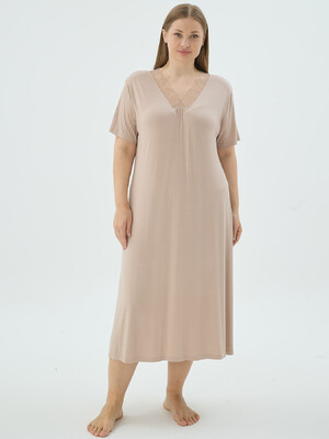 Вискозная туника большого размера с кружевом SEVIM 17358