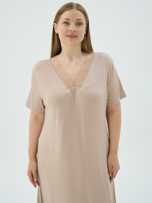 Купить Віскозна туніка великого розміру з мереживом SEVIM 17358 в Украина в Lingerie.ua - Одяг для дому та відпочинку, Фото 2