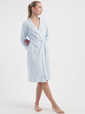 Трикотажный халат женский с длинным рукавом VIENETTA 5032380483