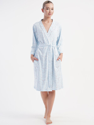 Купить Трикотажний халат жіночий з довгим рукавом VIENETTA 5032380483 в Украина в Lingerie.ua - Одяг для дому та відпочинку, Фото 2