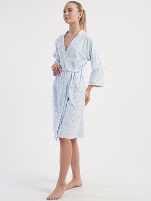 Купить Трикотажний халат жіночий з довгим рукавом VIENETTA 5032380483 в Украина в Lingerie.ua - Одяг для дому та відпочинку, Фото 3