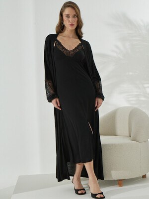 Купить Комплект из ночной сорочки и халата с кружевом SEVIM 15282 в Украина в Lingerie.ua - Одяг для дому та відпочинку, Фото 3