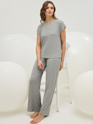 Купить Трикотажный домашний костюм с коротким рукавом SEVIM 15898 в Украина в Lingerie.ua - Одяг для дому та відпочинку, Фото 3