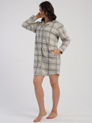 Купить Флісовий короткий халат на ґудзиках VIENETTA 1618491130 в Украина в Lingerie.ua - Одяг для дому та відпочинку, Фото 3