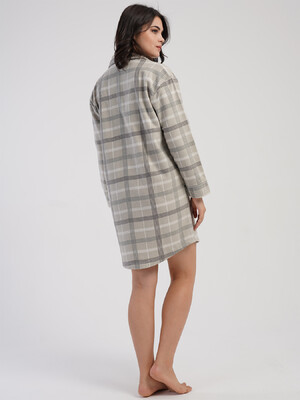 Купить Флісовий короткий халат на ґудзиках VIENETTA 1618491130 в Украина в Lingerie.ua - Одяг для дому та відпочинку, Фото 4