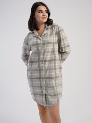 Купить Флісовий короткий халат на ґудзиках VIENETTA 1618491130 в Украина в Lingerie.ua - Одяг для дому та відпочинку, Фото 5