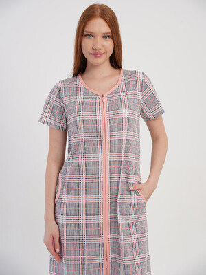 Купить Хлопковый халат большого размера на молнии VIENETTA 5071532057 в Украина в Lingerie.ua - Одяг для дому та відпочинку, Фото 3