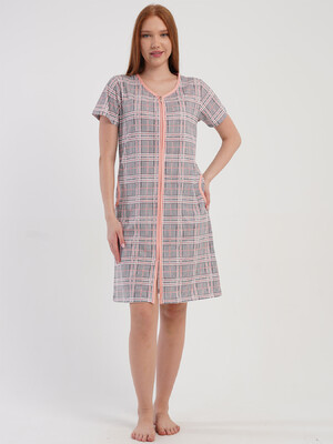 Купить Хлопковый халат большого размера на молнии VIENETTA 5071532057 в Украина в Lingerie.ua - Одяг для дому та відпочинку, Фото 4