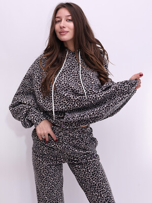 Купить Теплые флисовые брюки с принтом LINGERIE 170828-2-П в Украина в Lingerie.ua - Одяг для дому та відпочинку, Фото 3