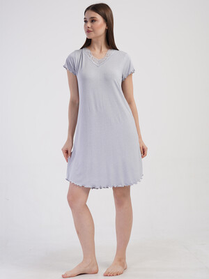 Купить Ночная сорочка большого размера из вискозы VIENETTA 4093021820 в Украина в Lingerie.ua - Одяг для дому та відпочинку, Фото 2