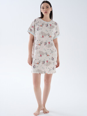 Туника хлопковая с коротким рукавом свободного кроя HAYS 70187