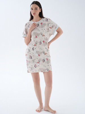 Купить Туника хлопковая с коротким рукавом свободного кроя HAYS 70187 в Украина в Lingerie.ua - Одяг для дому та відпочинку, Фото 4