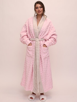 Купить Теплий довгий халат з велсофту LINGERIE 170843 в Украина в Lingerie.ua - Одяг для дому та відпочинку, Фото 6