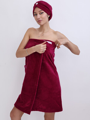 Купить Махровое полотенце для сауны на липучке LINGERIE 170850 в Украина в Lingerie.ua - Одяг для дому та відпочинку, Фото 13