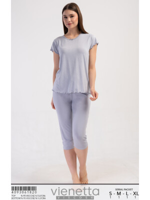 Пижама из вискозы из футболки и капри VIENETTA 4093061820