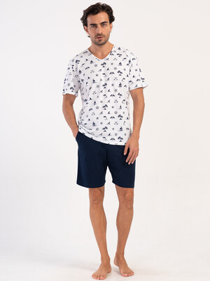 Купить Хлопковая пижама с шортами VIENETTA MAN 4090591348 в Украина в Lingerie.ua - Одяг для дому та відпочинку, Фото 2