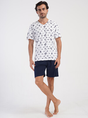 Купить Хлопковая пижама с шортами VIENETTA MAN 4090591348 в Украина в Lingerie.ua - Одяг для дому та відпочинку, Фото 3