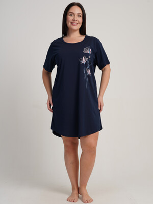 Купить Хлопковая туника большого размера с коротким рукавом VIENETTA 6010410000 в Украина в Lingerie.ua - Одяг для дому та відпочинку, Фото 5