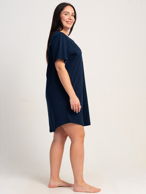 Купить Хлопковая туника большого размера с коротким рукавом VIENETTA 6010410000 в Украина в Lingerie.ua - Одяг для дому та відпочинку, Фото 9