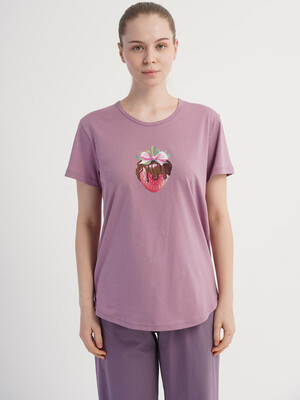 Купить Бавовняний домашній комплект з коротким рукавом (футболка + штани) VIENETTA 6011390000 в Украина в Lingerie.ua - Одяг для дому та відпочинку, Фото 2