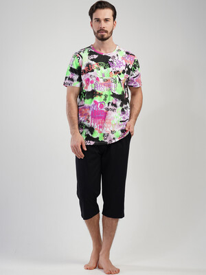 Хлопковый летний костюм (футболка + капри) VIENETTA MAN 1101656062