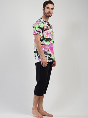 Купить Хлопковый летний костюм (футболка + капри) VIENETTA MAN 1101656062 в Украина в Lingerie.ua - Одяг для дому та відпочинку, Фото 2