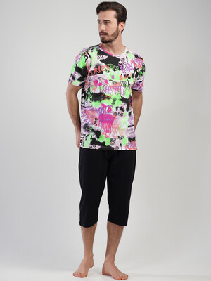 Купить Хлопковый летний костюм (футболка + капри) VIENETTA MAN 1101656062 в Украина в Lingerie.ua - Одяг для дому та відпочинку, Фото 3