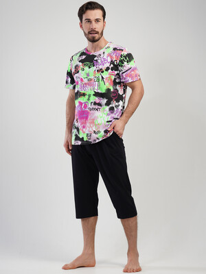 Купить Хлопковый летний костюм (футболка + капри) VIENETTA MAN 1101656062 в Украина в Lingerie.ua - Одяг для дому та відпочинку, Фото 4