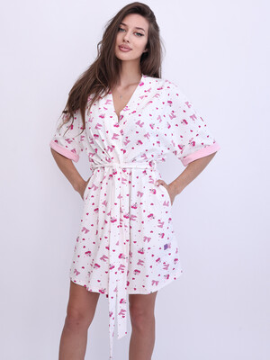 Купить Літній короткий халат на запах LINGERIE 170867-1 в Украина в Lingerie.ua - Одяг для дому та відпочинку, Фото 17