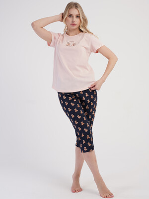 Купить Хлопковый комплект (футболка + капри) VIENETTA 6030067304 в Украина в Lingerie.ua - Одяг для дому та відпочинку, Фото 6