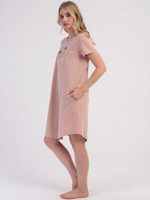 Купить Хлопковая туника с коротким рукавом VIENETTA 6010401077 в Украина в Lingerie.ua - Одяг для дому та відпочинку, Фото 5