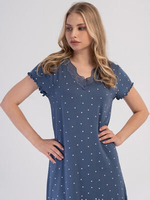 Купить Нічна сорочка з віскози з коротким рукавом VIENETTA 6040362181 в Украина в Lingerie.ua - Одяг для дому та відпочинку, Фото 2