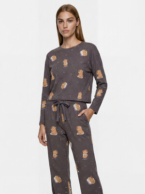 Купить Хлопковый домашний костюм (лонгслив + брюки) HAYS 80181 в Украина в Lingerie.ua - Одяг для дому та відпочинку, Фото 2